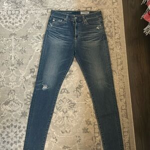 AG High Rise Skinny Rise Ankle Jean